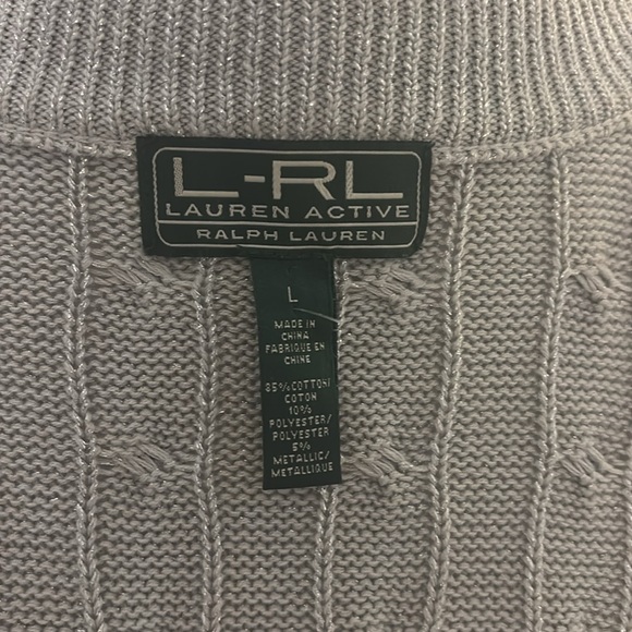 Stunning L- Ralph Lauren Active Glitter Cardigan - Picture 7 of 8